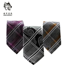Новая мужская мода мужской Галстук узкий Корейский студенты платье черный фиолетовый Плед бизнес Британской оккупации жених