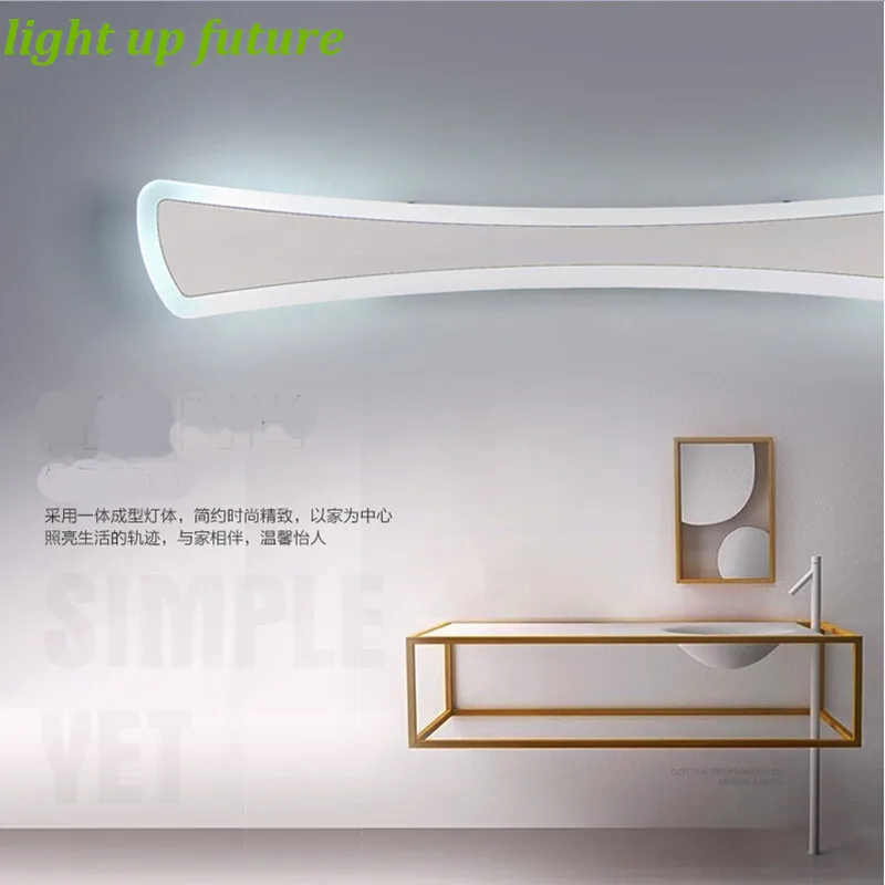 

Modern Creative Acryl Aluminum Led Mirror Lamp for Bathroom Living Room Waterproof Anti-fog 40cm/12W Mirror Light 2130