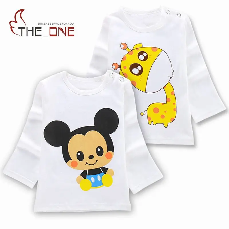 

Baby Boys Clothes Mickey Hello Kitty Cartoon Print Long Sleeve Cotton Summer  T-shirts for Baby Girls Tops Tees Blouses T237