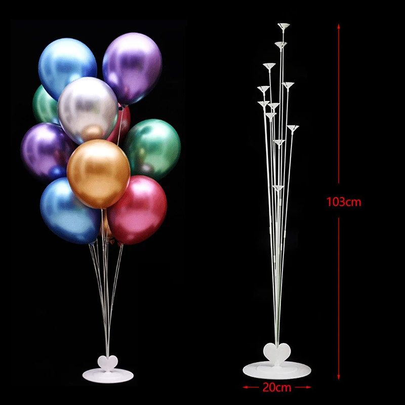

11 Tube Balloons Holder Column Stand Arch Chain and Clear Balloon Stick Birthday Party Decoration Kids Wedding Balloons Decor