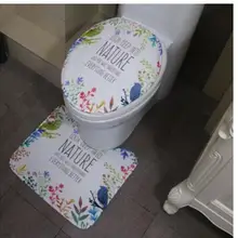 Коврик для ванной туалета набор u-образный коврик Коврик для ванны и туалета водопоглощающий коврик машинная стирка