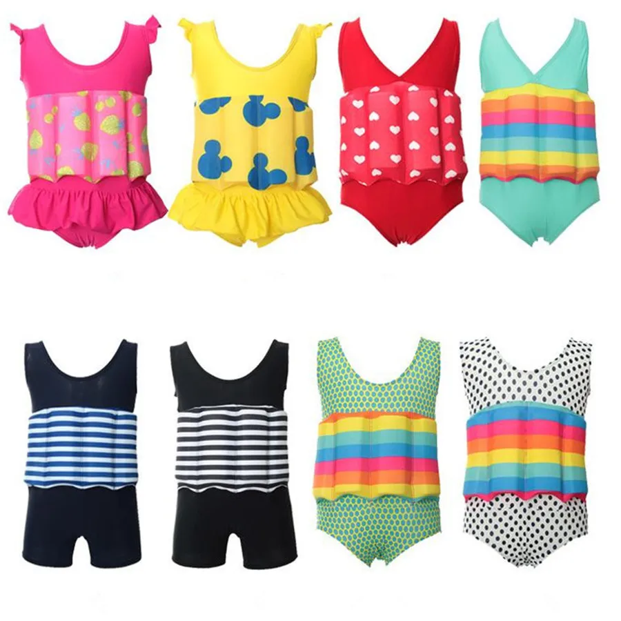 Floating Swimming Suit Detachable Floating Conjoined Training Bathing Suit Infant Boy