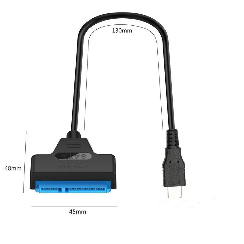 USB3.1 Type C to SATA III 22Pin 7+15pin for SSD Hard Drive Adapter ThunderBolt Capable blue USB3.1 Type C to SATA III 22Pin 7+15pin for SSD Hard Drive Adapter ThunderBolt Capable blue