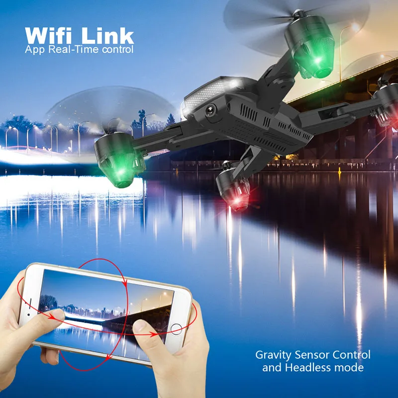 Режим складной дешевый Радиоуправляемый вертолет WiFi FPV 100 м Дрон с HD камерой 720P