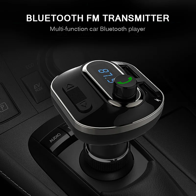 Bluetooth fm трансмиттер для автомобиля fm-передатчик Беспроводной в автомобиле Радио передатчик автомобильный адаптер Комплект Универсальный автомобиль Зарядное устройство с двойной зарядка через USB Порты