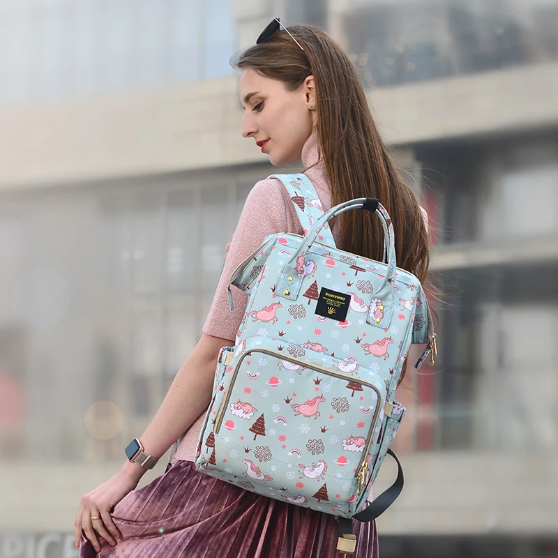 SUNVENO de momia maternidad pañal bolso de bolsa de viaje Mochila De cochecito de bebé, bolsa de bebé pañal mochila - 2