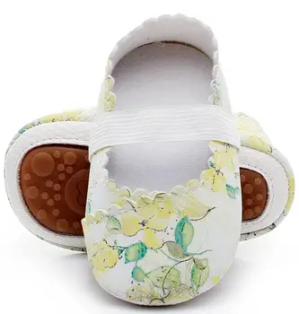 

new floral style hard sole pu leather baby girls dress princess shoes baby moccasins mary jane baby girls shoes first walkers