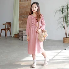 Новинка г.; Брендовое платье для девочек; детское весеннее платье с рюшами; платье принцессы для малышей; детская хлопковая одежда с цветочным рисунком;#3939