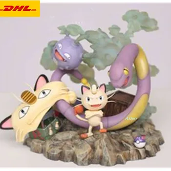 

8" Rocket Team Statue Meowth Bust Full-Length Portrait GK Jesse James Action Figure Collectible Model Toy BOX 20 CM Z458