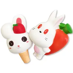 Новый Kawaii милый мультфильм животных Кролик морковь мороженое мягкими замедлить рост Squeeze Игрушка
