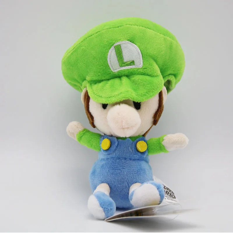 Cute Super Mario luigi Soft Plush Toys Q Version Baby Mario Bros Dolls Gift for Kids High Quality 14cm 4pcslot  (8)