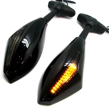 

Brand new Clear Smoke swing freely modified mirror LED Turn signals intergrated mirrors For Kawasaki ZX9/ZX-9R 1998-2003