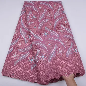 

Latest 2019 African Peach Cotton Swiss Voile Lace Fabric High Quality African Swiss Voile Lace In Switzerland Cotton Lace Fabric