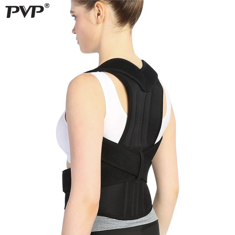 

Adjustable Back Brace Posture Corrector Back Support Shoulder Belt Lumbar Spine Support Belt Posture Correction For Adult