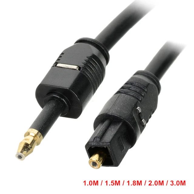 Toshiba Digital Optical Audio Toslink to 3.5mm Mini Toslink Cable 1m 1.5m  1.8m 2m 3m 3ft 5ft 6ft 7ft 10ft Gold connector adapter - AliExpress