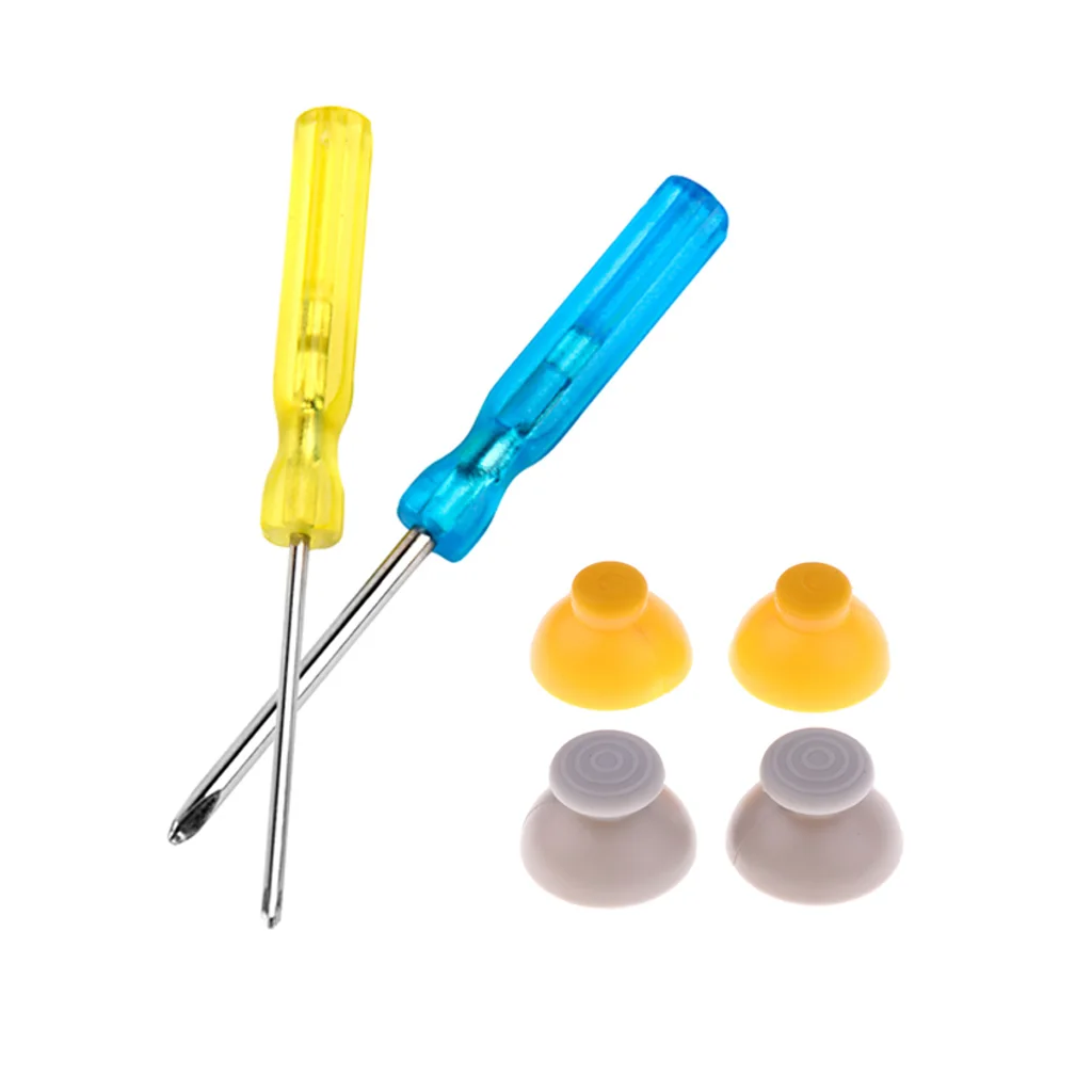 

1Pair Repair Screwdrivers Tool and 2 Pairs Analog Stick Caps Replacement For Nintendo Gamecube Controller