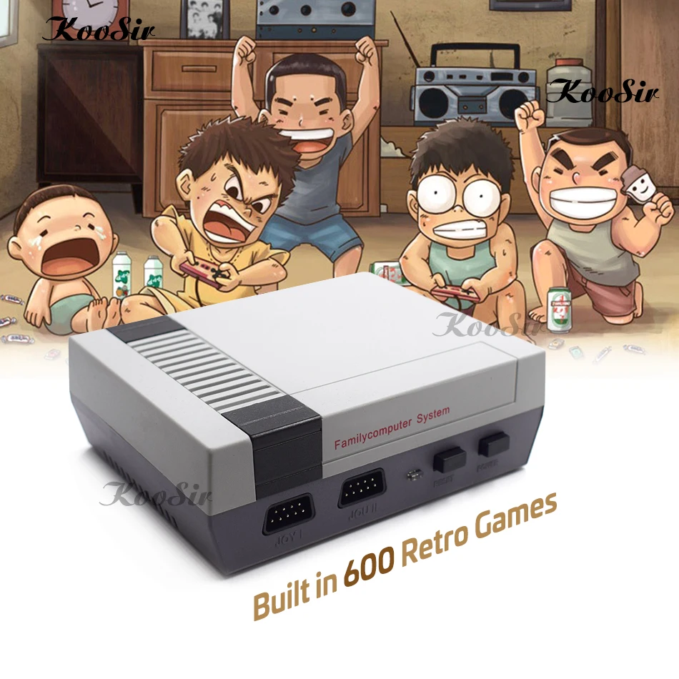 Новейший встроенный 600 классические игры видео Ретро консоль AV выход 8 бит мини семейный Тв ручной Consola плеер