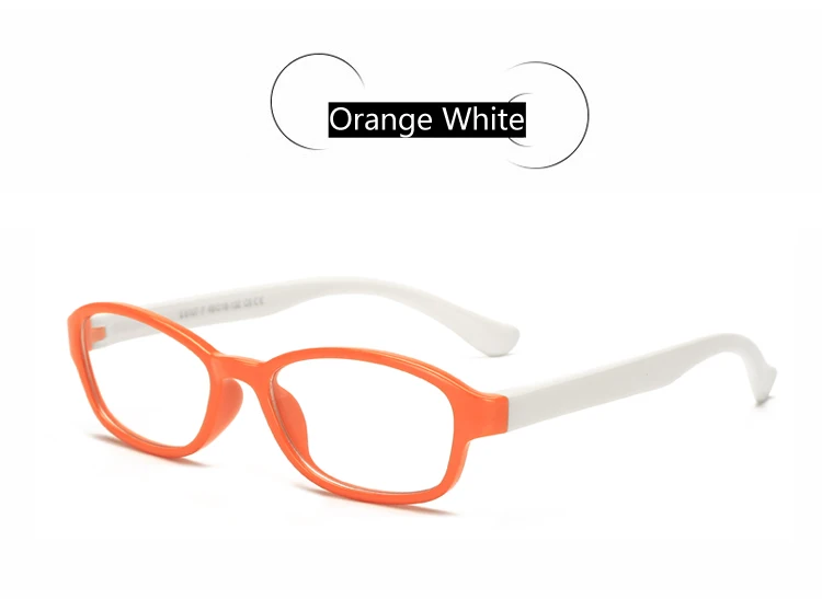 Ralferty Фирменное Качество TR90 оправа для детских очков прозрачные очки для девочек и мальчиков по рецепту Близорукость степень оптические оправы 8107 - Цвет оправы: Orange White