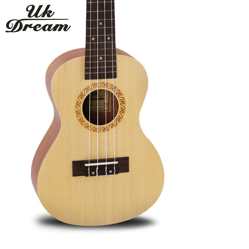

Musical Instruments 23 Inch Four Strings Ukulele Guitar17 Frets Arched Electric Guitar Spruce Sapele High Quality UC-510EQ