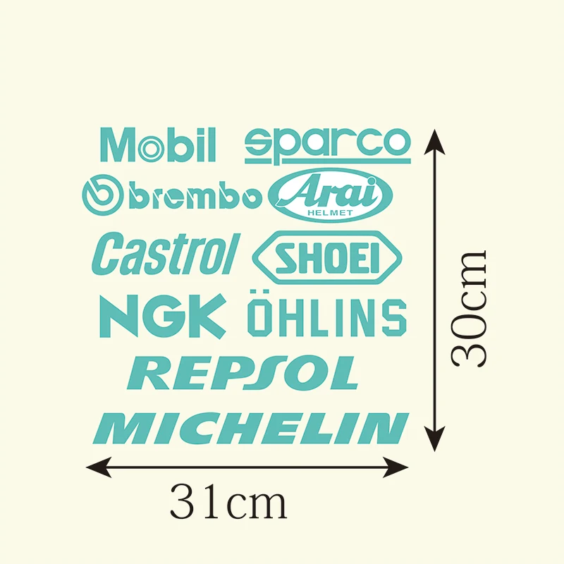 Cool Racing Car Sponsor Decal Pack , Car Sponsors Logo Sport Sticker Emblem Decal for car , JDM Car Sponsor free shipping (2)