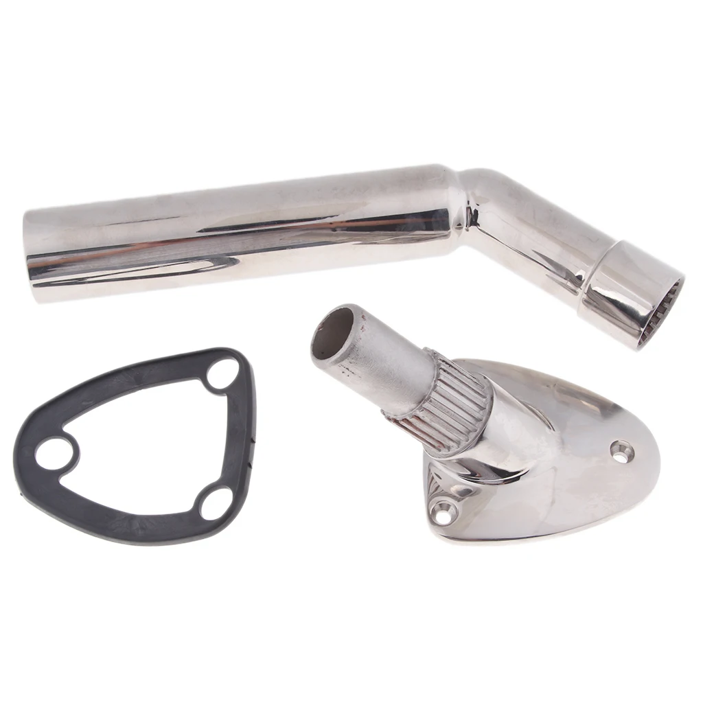  1 Set 42mm Flush Mounted Stainless Steel Fishing Rod Holders For Boat / Yacht Solid & Durable Easier Fishing 