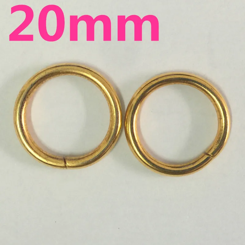 100 шт. 20 мм Золотые круглые кольца | Дом и сад