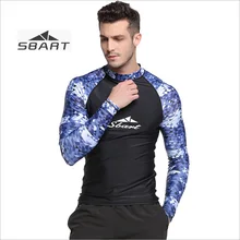 Sbart для мужчин купальники для малышек Топы корректирующие одежда заплыва рубашка камуфляж для дайвинга, из лайкры костюм Защита от Солнца защиты