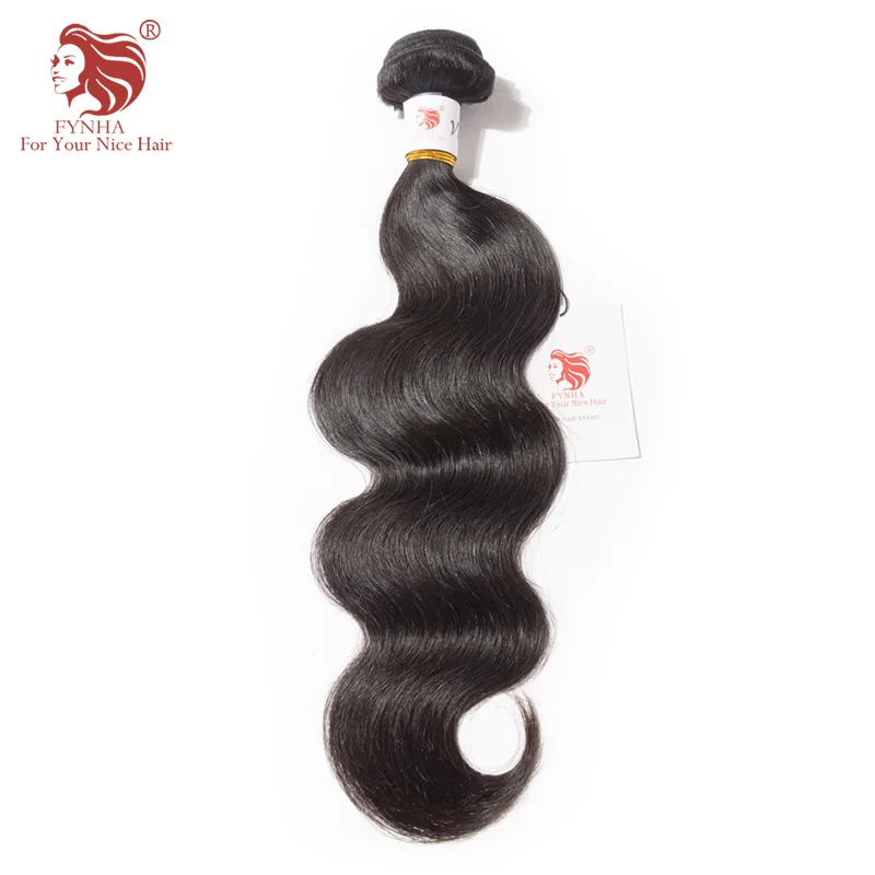 [FYNHA] Brazilian Body Wave Virgin Bundles Machine Double Weft 100% Human Hair Natural Color Free Shipping brazilian-body-wave-hair