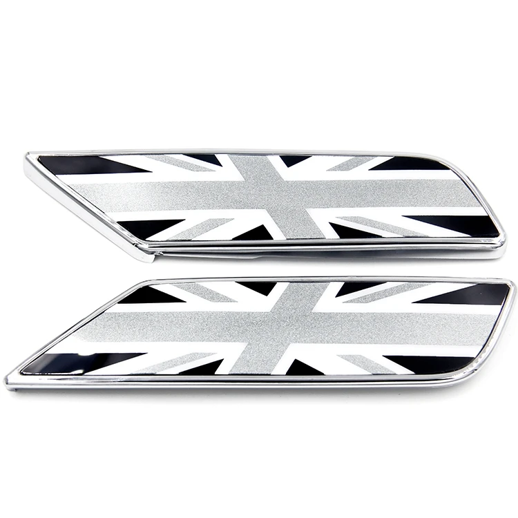 Mini Cooper F54 Side Lamp Cover Black Union Jack chrome