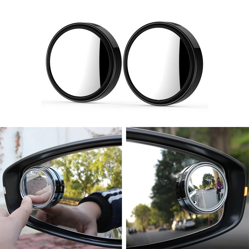 

1 pair Blind spot car mirror car rearview mirrors HD convex glass dead zone 360 wide angle View Adjustable mirror