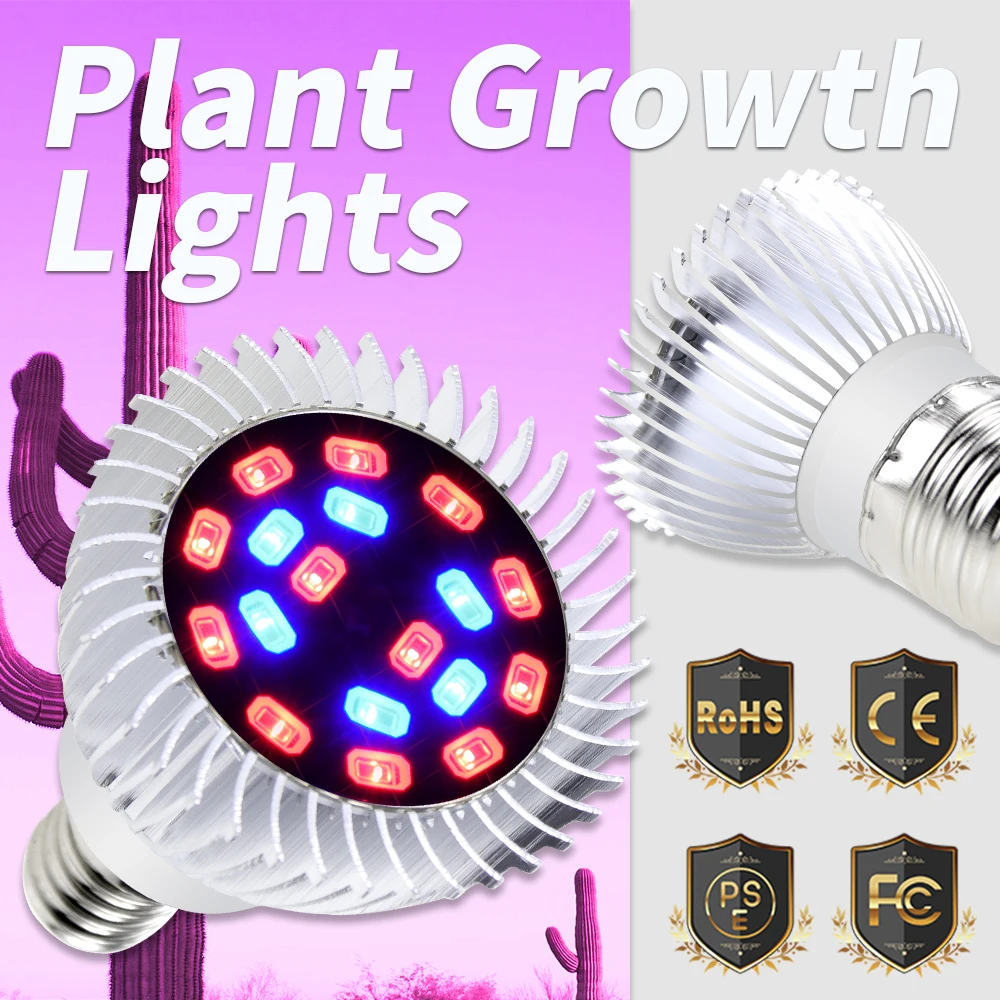 E14 растут светодиодный полный спектр E27 светодиодный лампы завода светать 18 W Семена цветок 220 V светодиодный свет растут лампы 5730SMD
