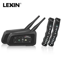 2 pcs Lexin A4 Casco Del Motociclo di Bluetooth Intercom Auricolare per 4 Riders Interphone supporto di Controllo Remoto BT citofono Senza Fili