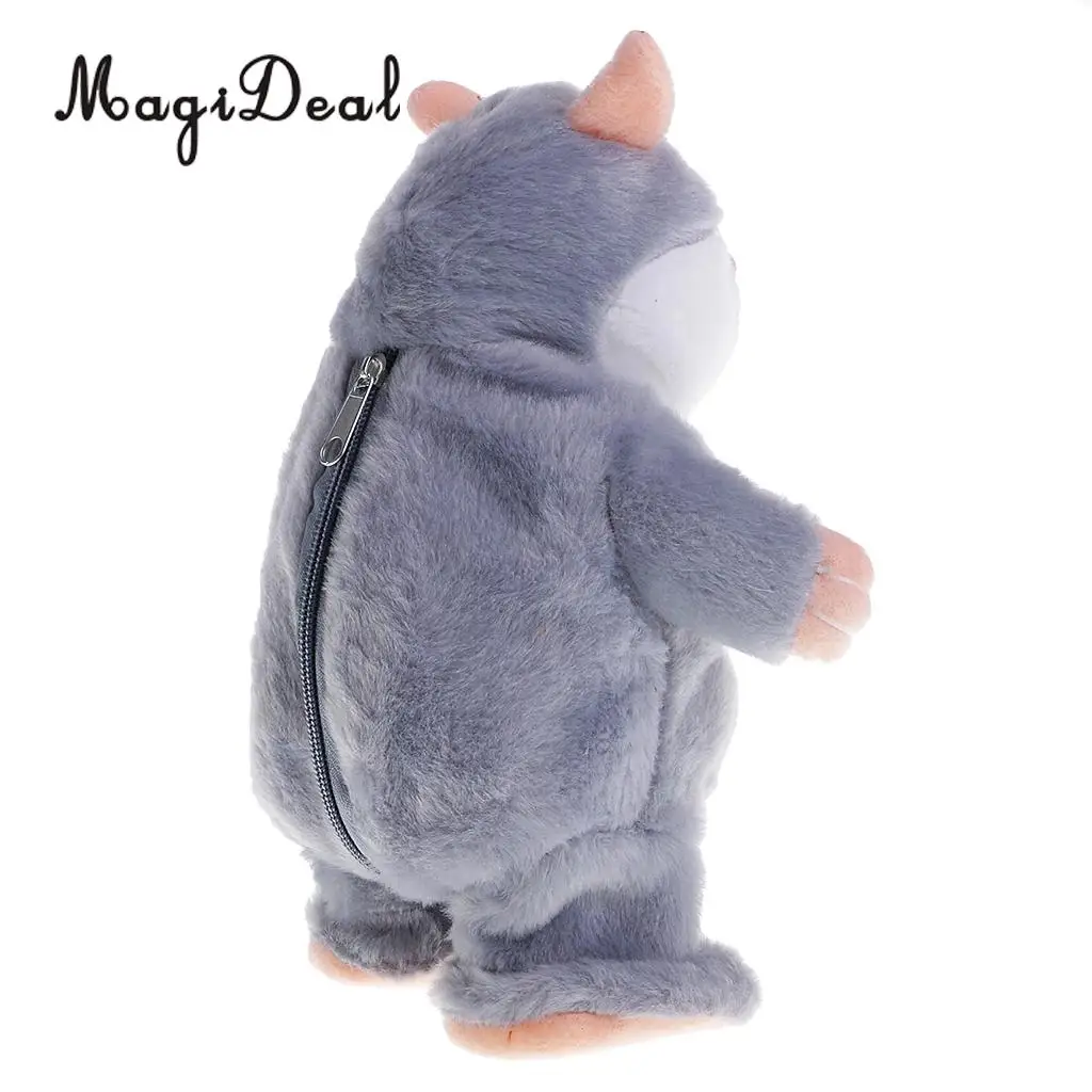 MagiDeal Cute Talking Walking Singing Hamster Mouse Pet Plush Toy Sound Mimic Recorder for Children Baby Kids Toy Gift