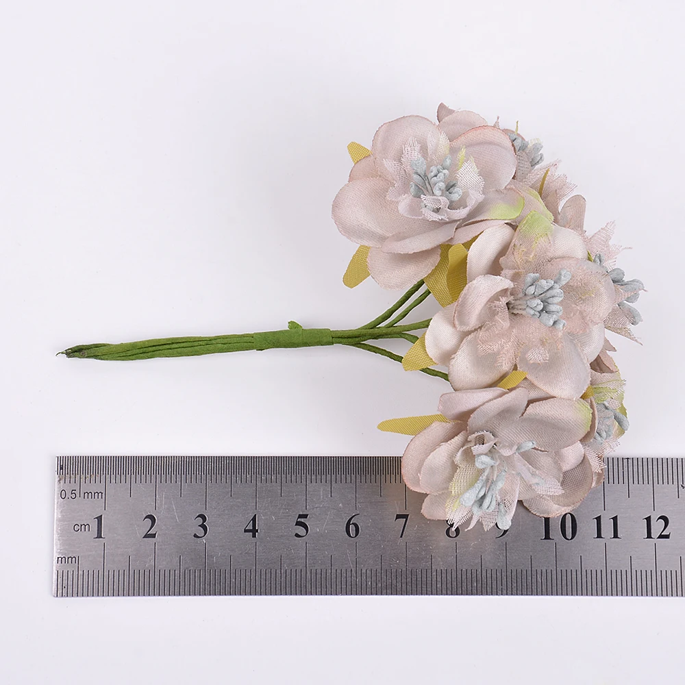 6Pcs/lot New Silk Gradient Cherry Artificial Flowers for Wedding Home Decoration DIY Handcraft Gift Wreath Scrapbook Fake Flower 6Pcs/lot New Silk Gradient Cherry Artificial Flowers for Wedding Home Decoration DIY Handcraft Gift Wreath Scrapbook Fake Flower