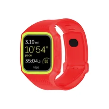 ТПУ силиконовый ремешок для Fitbit Versa Группа Браслет замена аксессуары два Цвет часы ремешок для Fitbit Versa Смарт-часы
