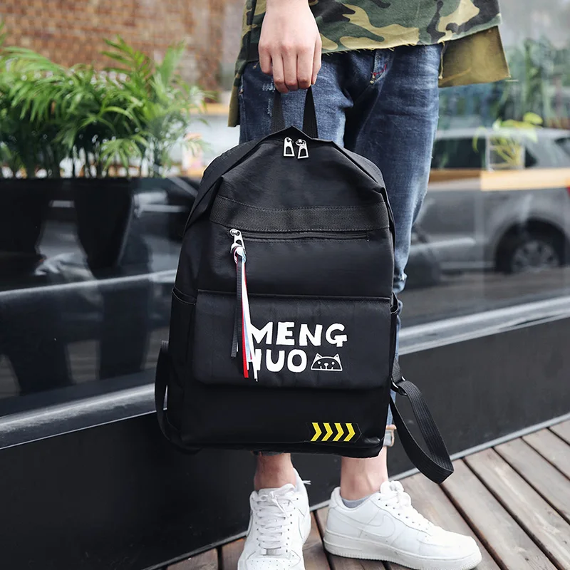 Menghuo 2017 Fashion High Quality Tassel Ribbon Women Bakcpack School Bag for Girls Boys Men Backpack sac a dos femme Mochilas (15)