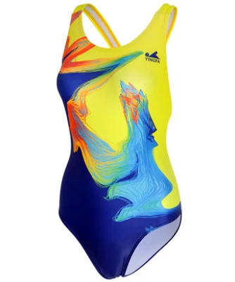 Женский цельный спортивный купальник FINA профессиональный тренировочный