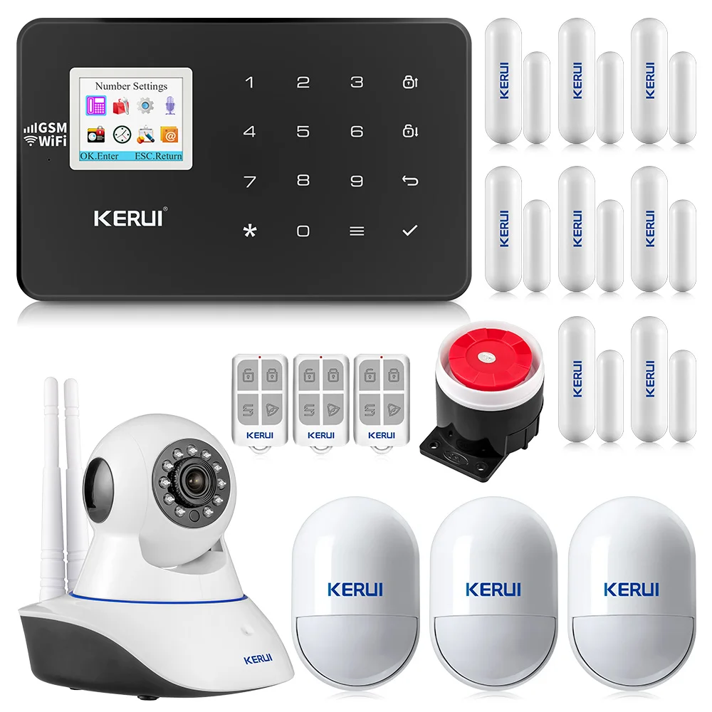 

KERUI W18 WIFI GSM Security Alarm System Auto Dial 6 Designated Phone App Control Customize Motion Detector Sensor Burglar Alarm