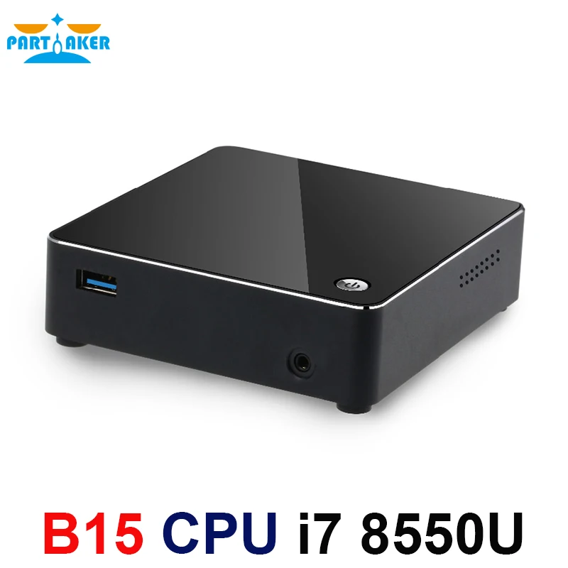 8 го поколения мини ПК Intel Core i7 8550U четырехъядерный МБ кэш NUC компьютер Win 10 Pro 4K HTPC UHD