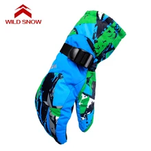 Дикий Снег Для мужчин снег лыжные перчатки-20C градусов зимние теплые сноубордические перчатки и ветрозащитный Велоспорт Мотоцикл Guantes, H-1011
