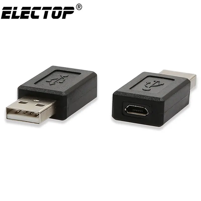 Electop 2 шт. USB 2,0 Мужской к Micro USB Женский конвертер телефон зарядка передачи данных разъем адаптера для samsung huawei Xiaomi