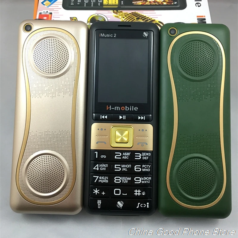 Supper Loud Music Phone H-Mobile IMusic 2 Dual Big Speaker Big Battery Power Bank Trio SIM Trio Standby Screen Mobile Cell