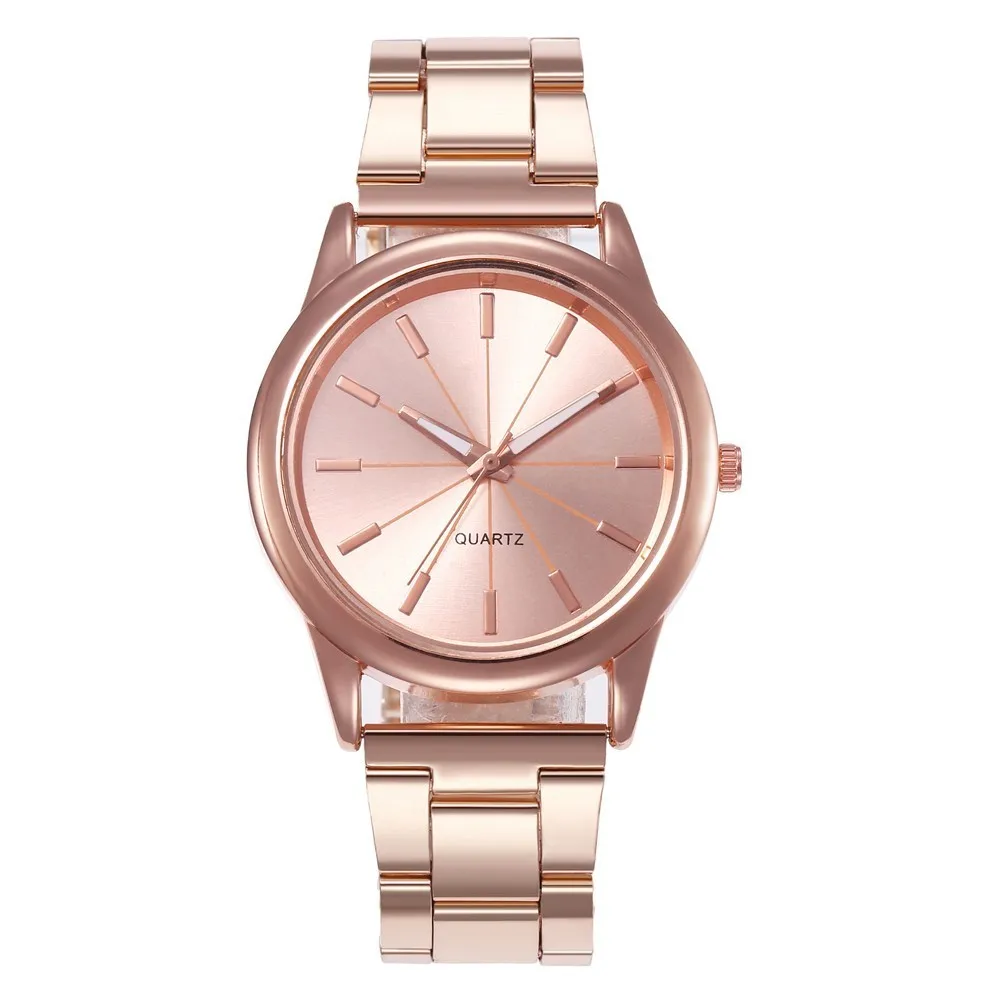 Брендовые Часы для женщин, роскошный браслет из нержавеющей стали, кварцевые наручные часы, модные женские деловые часы с манжетами, нарядные часы, Relogio Reloj - Цвет: kh077-rose gold