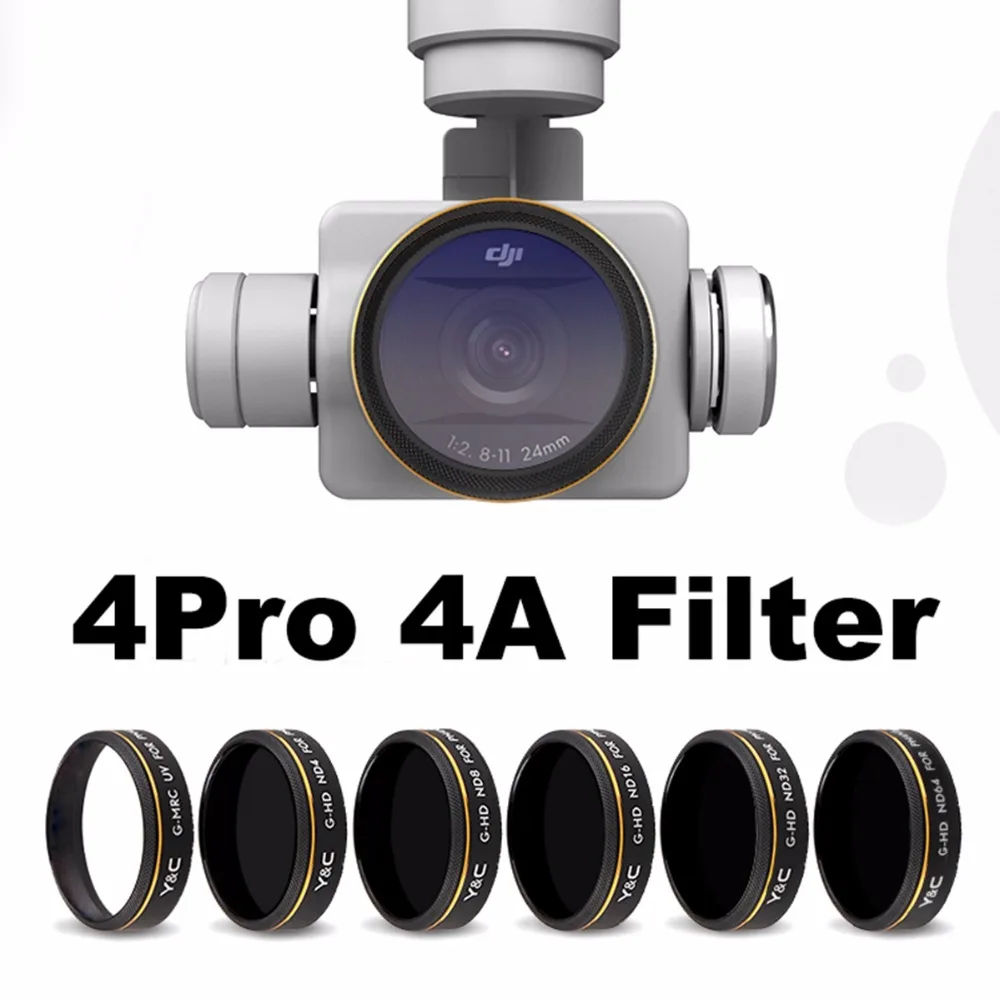 Phantom 4 Pro фильтр для объектива UV ND4 ND8 ND16 CPL круговой поляризационный фильтр для DJI Phantom 4 Pro V2.0 Расширенный Дрон запчасти