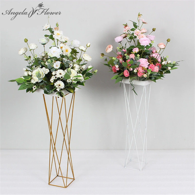 Pumpkin Shape Suitable for Family Garden Party Wedding Decoration Rose Flowers Metal vases RUIRUI'S Artificial Flower vases 