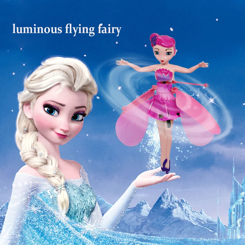 

Flying Fairy for Girl Luminous Infrared Induction Remote Control Flying Princess Glow Doll for Children Christmas New Year Gift
