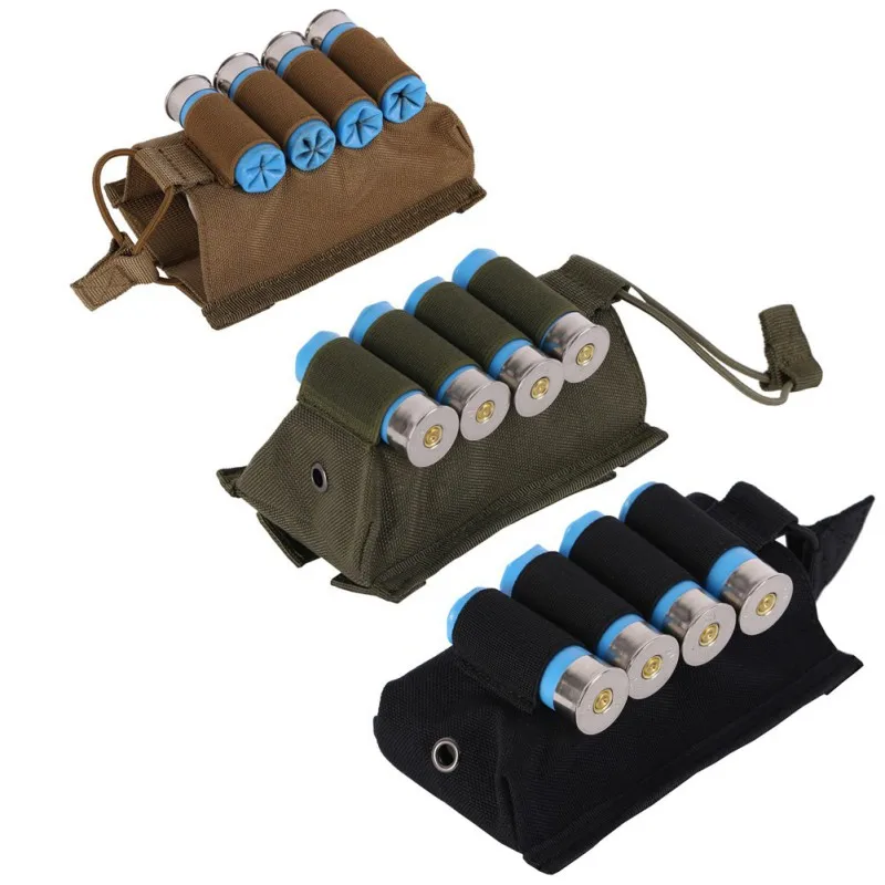 4 Rounds Tactical Hunting Ammo Shotgun Shell Holder Carrier Shooters Forearm Sleeve Mag Pouch