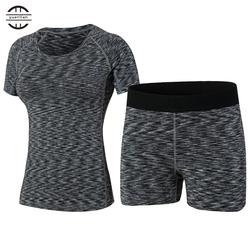 

Women Gym Workout Yoga Set Running Sportswear Compression Shorts Fitness Tights Female T-Shirt Sport Suit Tracksuit For Women