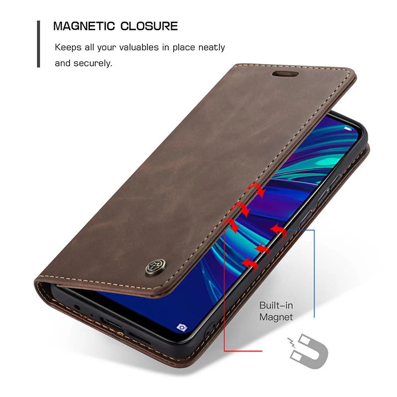 Чехол для Huawei P30 Pro чехол P20 Lite держатель телефона роскошный кожаный Магнитный