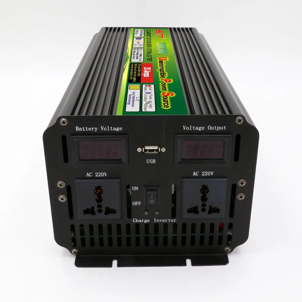 Инвертор с зарядным устройством 12 В 220 3000 Вт 6000 Вт|invertor 12v 220v|invertor 6000winvertor 220v |